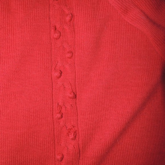 Basic Editions Popcorn Stitch, Cable Knit Turtleneck Sweater - Girls XL - Picture 2 of 3